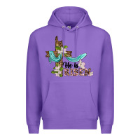 Purple he is risen cross Premium Hoodie - BarkalooDesign