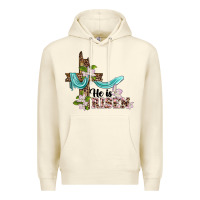Sandshell he is risen cross Premium Hoodie - BarkalooDesign
