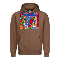 Chestnut puerto rico hearts Zipper Hoodie - Zillion Design Studio