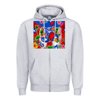 Heather Grey puerto rico hearts Zipper Hoodie - Zillion Design Studio