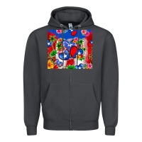 Smoke puerto rico hearts Zipper Hoodie - Zillion Design Studio