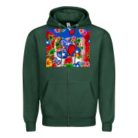 Sports Green puerto rico hearts Zipper Hoodie - Zillion Design Studio