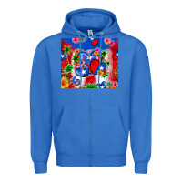 True Royal puerto rico hearts Zipper Hoodie - Zillion Design Studio