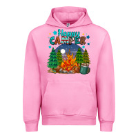Fuchsia Pink happy camper Urban Hoodie - MaliasSmallBusiness
