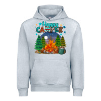 Heather Grey happy camper Urban Hoodie - MaliasSmallBusiness