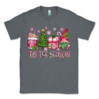 Charcoal Heather pink christmas 'tis the season gnome Classic Tee - Zillion Design Studio