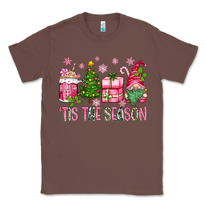 Pink Christmas 'tis The Season Gnome Classic Tee by Zillion Design Studio | Teevron