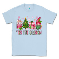 Dusty Blue pink christmas 'tis the season gnome Classic Tee - Zillion Design Studio