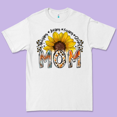 Mom Sunflower Premium Tee Designed By Racoondesign