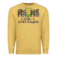 Antique Gold Mama Cita Needs a Margarita Premium Sweatshirt - CowhideDigitalArt