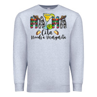 Heather Grey Mama Cita Needs a Margarita Premium Sweatshirt - CowhideDigitalArt