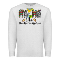 Oatmeal Heather Mama Cita Needs a Margarita Premium Sweatshirt - CowhideDigitalArt