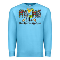 Ocean Blue Mama Cita Needs a Margarita Premium Sweatshirt - CowhideDigitalArt