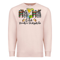 Pale Pink Mama Cita Needs a Margarita Premium Sweatshirt - CowhideDigitalArt