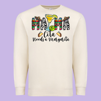 Mama Cita Needs A Margarita Premium Sweatshirt Designed By Cowhidedigitalart