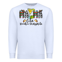 White Mama Cita Needs a Margarita Premium Sweatshirt - CowhideDigitalArt