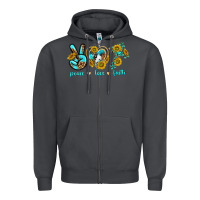 Smoke peace love faith Zipper Hoodie - texasbilliewilder