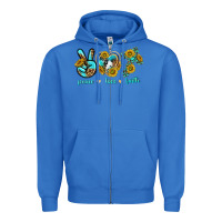 True Royal peace love faith Zipper Hoodie - texasbilliewilder