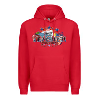 Red american teacher Premium Hoodie - NancyCooperArtShop