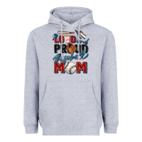 Heather Grey loud and proud baseball mom Heavyweight Hoodie - Zillion Design Studio
