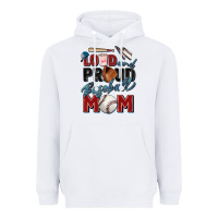 White loud and proud baseball mom Heavyweight Hoodie - Zillion Design Studio