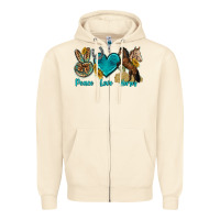 Sandshell peace love horses tbw Zipper Hoodie - texasbilliewilder