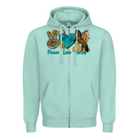 Seafoam peace love horses tbw Zipper Hoodie - texasbilliewilder