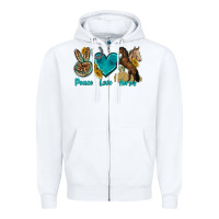 White peace love horses tbw Zipper Hoodie - texasbilliewilder