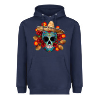 Navy mexico skull Heavyweight Hoodie - CTS Tumbler Store