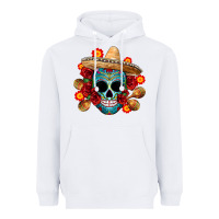 White mexico skull Heavyweight Hoodie - CTS Tumbler Store