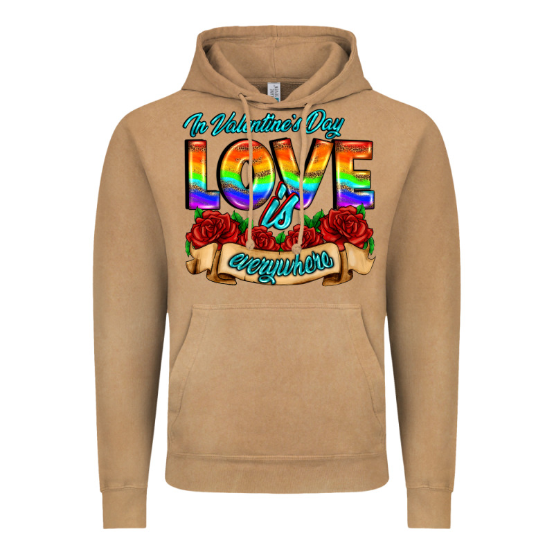 In Valentines Day Love Is Everywhere Vintage Hoodie by AdoDesignShop | Teevron
