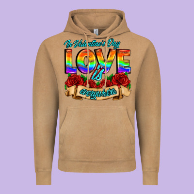 In Valentines Day Love Is Everywhere Vintage Hoodie Designed By Adodesignshop