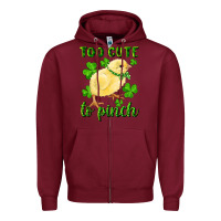 Burgundy Too Cute To Pinch Chick Zipper Hoodie - RanaPortraitStore