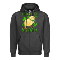 Charcoal Heather Too Cute To Pinch Chick Zipper Hoodie - RanaPortraitStore