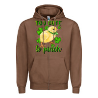 Chestnut Too Cute To Pinch Chick Zipper Hoodie - RanaPortraitStore