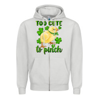 Dove Grey Too Cute To Pinch Chick Zipper Hoodie - RanaPortraitStore