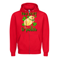 Red Too Cute To Pinch Chick Zipper Hoodie - RanaPortraitStore