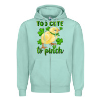 Seafoam Too Cute To Pinch Chick Zipper Hoodie - RanaPortraitStore