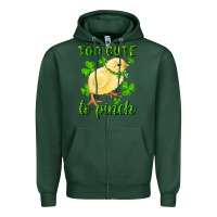 Sports Green Too Cute To Pinch Chick Zipper Hoodie - RanaPortraitStore