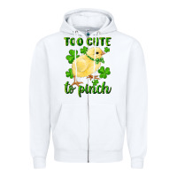 White Too Cute To Pinch Chick Zipper Hoodie - RanaPortraitStore