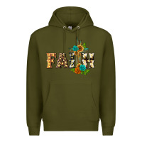 Army Green faith with cross Premium Hoodie - BarkalooDesign
