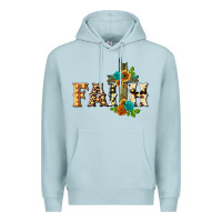 Blue Mist faith with cross Premium Hoodie - BarkalooDesign