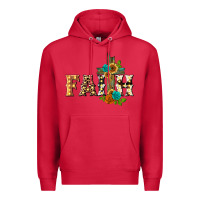 Cardinal faith with cross Premium Hoodie - BarkalooDesign