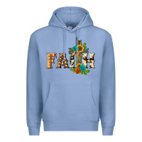 Colony Blue faith with cross Premium Hoodie - BarkalooDesign