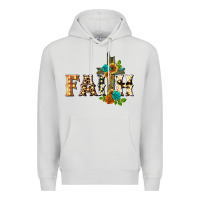 Dove Grey faith with cross Premium Hoodie - BarkalooDesign