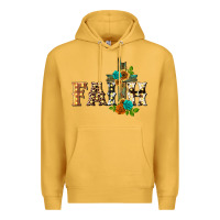 Mustard faith with cross Premium Hoodie - BarkalooDesign