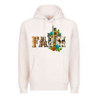Pale Pink faith with cross Premium Hoodie - BarkalooDesign
