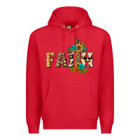Red faith with cross Premium Hoodie - BarkalooDesign