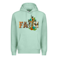 Seafoam faith with cross Premium Hoodie - BarkalooDesign