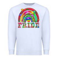 White lgbtq pride and rainbow Premium Sweatshirt - HRA Design Shop